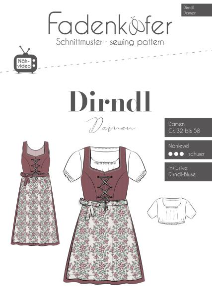 Fadenkäfer Papierschnittmuster Dirndl Damen inkl. Bluse